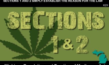 MICHIGAN REGULATION AND TAXATION OF MARIHUANA ACT – Section 1 & 2