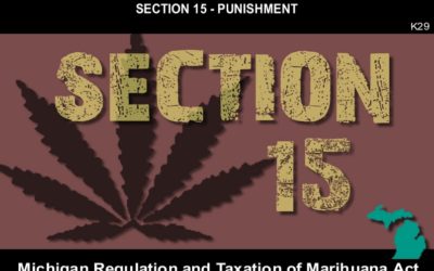 MICHIGAN REGULATION AND TAXATION OF MARIHUANA ACT – Section 15