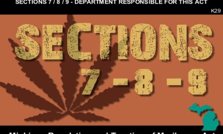 MICHIGAN REGULATION AND TAXATION OF MARIHUANA ACT – Section 7-8-9